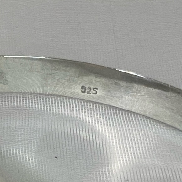 925 STERLING SILVER VINTAGE etched bangle bracelet - Picture 8 of 11